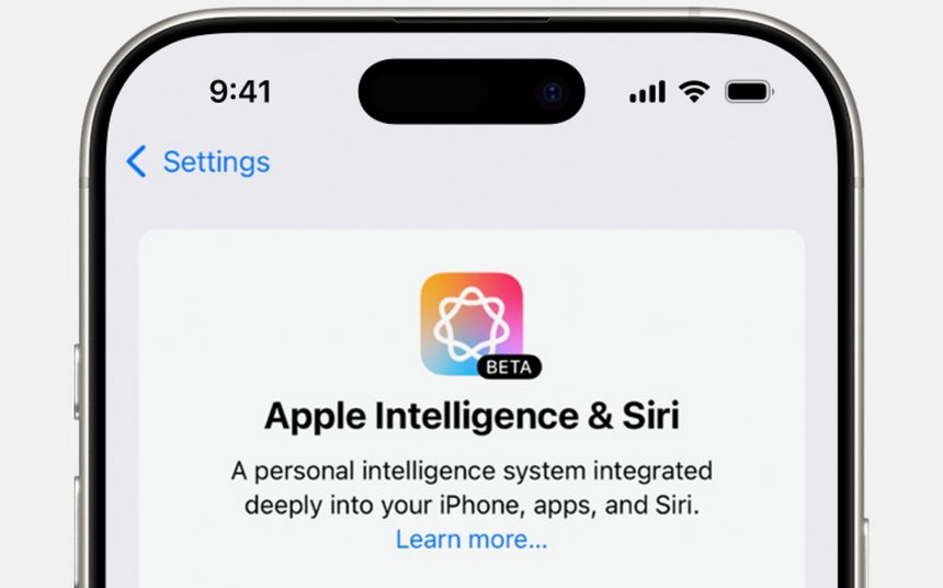 Apple Intelligence на iPhone.