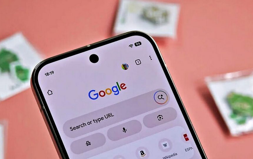 Android-смартфон із Chrome.