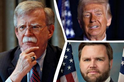 Джон Болтон, Дональд Трамп і Джей Ді Венс.
