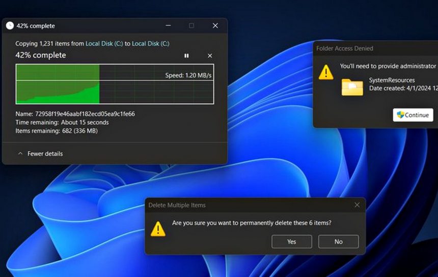 Темна тема у Windows 11.