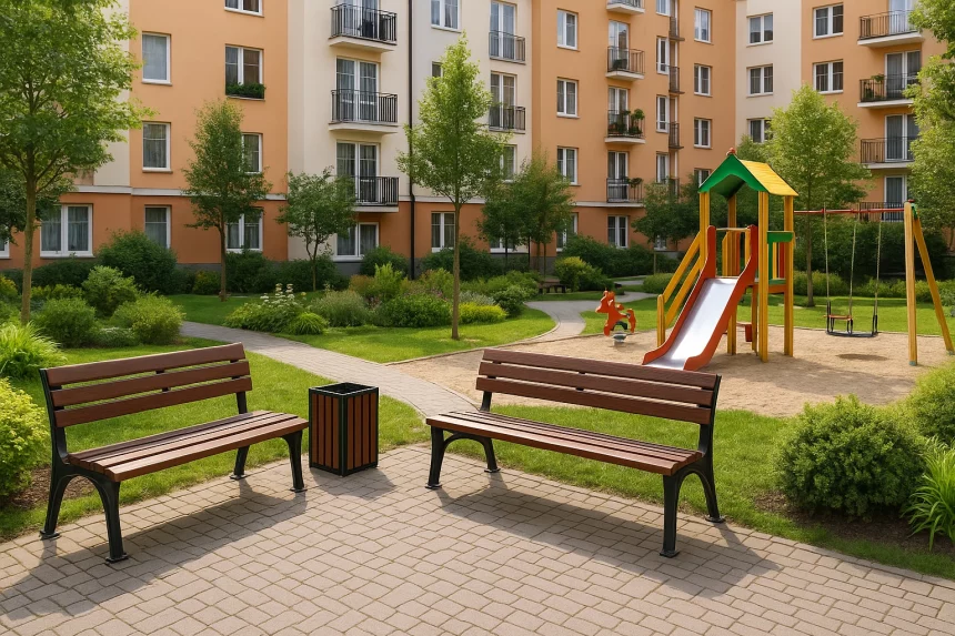 лавки у дворі